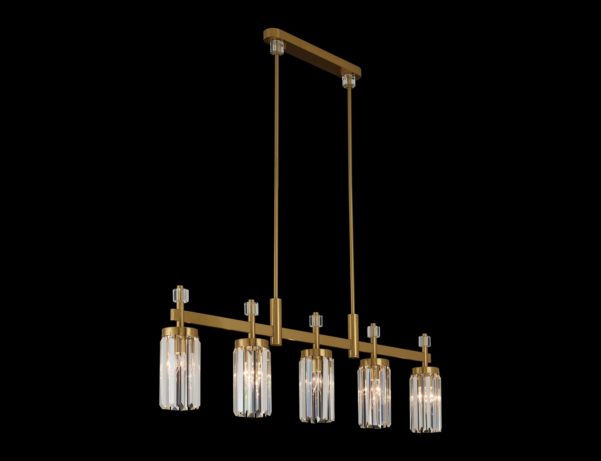 Valencia Crystal Ceiling Lights Diyas Linear Crystal Fittings